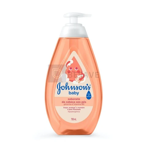 Sabonete Líquido de Glicerina Johnson's Baby, Da Cabeça aos Pés, 750ml
