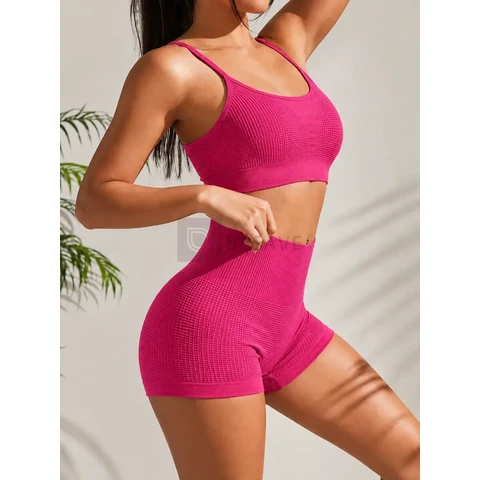 Conjunto Feminino Academia Top E Shorts Poliamida Demillus