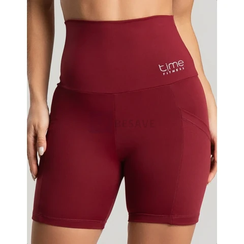 Bermuda Feminina Fitness Suplex Poliamida Com Bolso Corrida