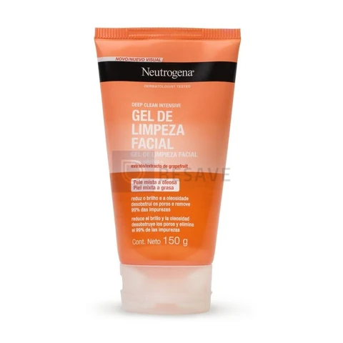 Gel de Limpeza Facial Neutrogena Deep Clean Intensive, Grapefruit, 150g
