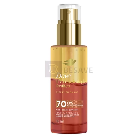 Dove Óleo e Sérum Bifásico UV Repair & Glow + Ferúlico 110ml