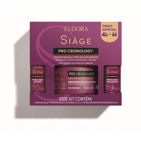 Kit de Tratamento Capilar Eudora Siàge, Pro Cronology
