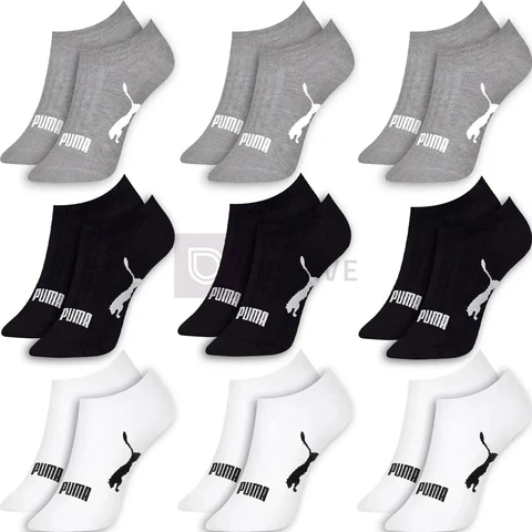 Kit 9 Pares Meias Puma Algodão Sapatilha Invisível Original