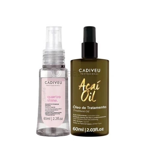 Kit Cadiveu Professional Essentials Quartzo Shine Óleo e Açaí Oil 60 (2 produtos)