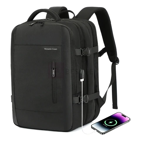 Mochila Viagem Feminina Masculina Para Notebook Executiva Cor Preto