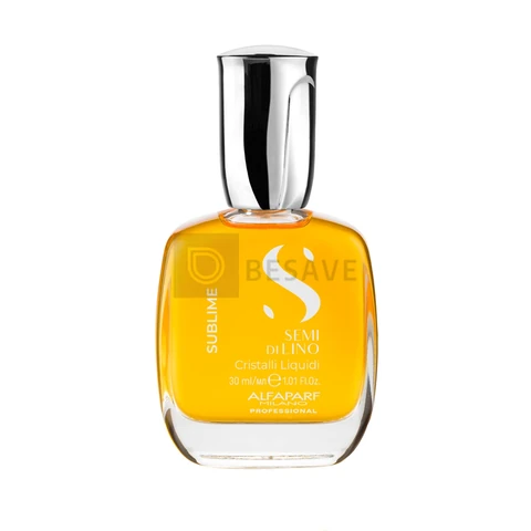 Alfaparf Milano Semi di Lino Sublime Cristalli Liquidi Óleo Capilar com Proteção Térmica – todos os tipos de cabelos - Protege e ilumina - Fórmula vegana – Qualidade Profissional de salão 30ml